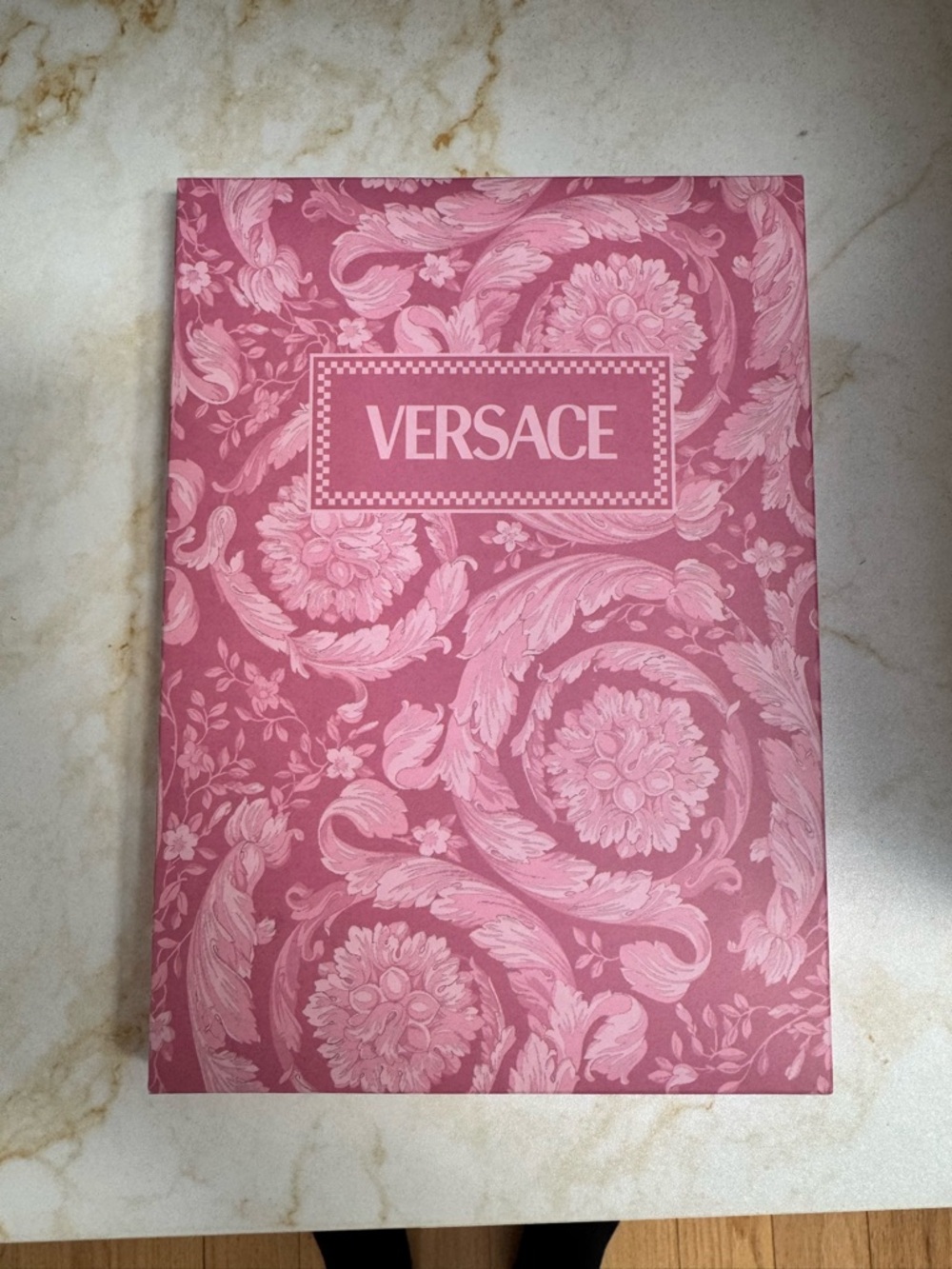 Versace Pink Baroque Floral Notebook